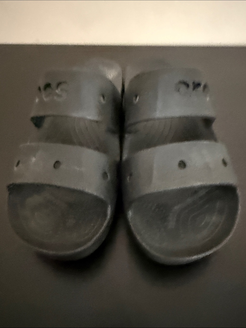 CROCS Black Dual-Strap Slide Sandals